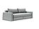 Cone Sleek Sofa Bed (Queen Size) Melange Light Gray by Innovation Living