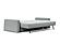 Cone Sleek Sofa Bed (Queen Size) Melange Light Gray by Innovation Living