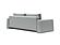 Cone Sleek Sofa Bed (Queen Size) Melange Light Gray by Innovation Living