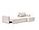 Newilla Slim Sofa Bed w/Lounger Adario Basmati by Innovation Living