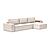 Newilla Wide Sofa Bed w/Lounger Adario Basmati by Innovation Living