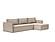 Newilla Slim Sofa Bed w/Lounger Adario Taupe by Innovation Living