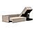 Newilla Slim Sofa Bed w/Lounger Adario Taupe by Innovation