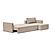 Newilla Slim Sofa Bed w/Lounger Adario Taupe by Innovation Living