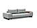 Grand Deluxe Excess Sofa Bed (Queen Size) Melange Light Gray by Innovation Living