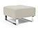 Deluxe Excess Ottoman Mixed Dance Natural, Chrome Legs by Innovation Living