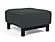Deluxe Excess Ottoman Boucle Black Raven, Black Wood Legs by Innovation Living
