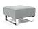 Deluxe Excess Ottoman Melange Light Gray, Chrome Legs by Innovation Living