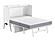 Northampton Murphy Bed (Chest Bed w/Desk) White by Atlantic