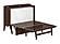 Northampton Murphy Bed (Chest Bed w/Desk) Antique Walnut by Atlantic
