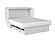 Chelsea Mid-Century Modern Queen Solid Wood Murphy Bed Chest w/Mattress in White by AFI Furnishing