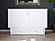 Chelsea Mid-Century Modern Queen Solid Wood Murphy Bed Chest w/Mattress in White by AFI Furnishing