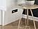 Chelsea Mid-Century Modern Queen Solid Wood Murphy Bed Chest w/Mattress in White by AFI Furnishing