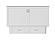 Chelsea Mid-Century Modern Queen Solid Wood Murphy Bed Chest w/Mattress in White by AFI Furnishing