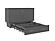 Chelsea Mid-Century Modern Queen Solid Wood Murphy Bed Chest w/Mattress in Grey by AFI Furnishing