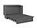 Chelsea Mid-Century Modern Queen Solid Wood Murphy Bed Chest w/Mattress in Grey by AFI Furnishing