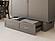 Chelsea Mid-Century Modern Queen Solid Wood Murphy Bed Chest w/Mattress in Grey by AFI Furnishing