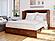 Raleigh Modern Queen Solid Wood Murphy Bed Chest w/Mattress in Walnut by AFI Furnishing