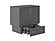 Sydney Twin Wood Murphy Bed Chest w/Storage Drawer & Charging Station in Grey by AFI Furnishing