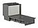 Sydney Twin Wood Murphy Bed Chest w/Storage Drawer & Charging Station in Grey by AFI Furnishing