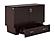 Sydney Modern Coastal Queen Solid Wood Murphy Bed Chest w/Mattress in Espresso by AFI Furnishing