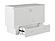 Sydney Modern Coastal Queen Solid Wood Murphy Bed Chest w/Mattress in White by AFI Furnishing