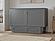 Sydney Modern Coastal Queen Solid Wood Murphy Bed Chest w/Mattress in Grey by AFI Furnishing