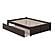 Concord Solid Wood King Platform Bed w/Footboard & Twin XL Trundle in Espresso by AFI Furnishing