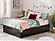 Concord Solid Wood King Platform Bed w/Footboard & Twin XL Trundle in Espresso by AFI Furnishing