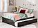 Concord Solid Wood King Platform Bed w/Footboard & Twin XL Trundle in Espresso by AFI Furnishing