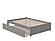 Concord Solid Wood King Platform Bed w/Footboard & Twin XL Trundle in Grey by AFI Furnishing