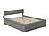 Orlando Solid Wood King Platform Bed w/Footboard & Twin XL Trundle in Grey by AFI Furnishing