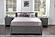 Orlando Solid Wood King Platform Bed w/Footboard & Twin XL Trundle in Grey by AFI Furnishing