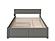 Orlando Solid Wood King Platform Bed w/Footboard & Twin XL Trundle in Grey by AFI Furnishing