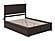 Nantucket Solid Wood King Platform Bed w/Footboard & Twin XL Trundle in Espresso by AFI Furnishing