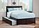 Nantucket Solid Wood King Platform Bed w/Footboard & Twin XL Trundle in Espresso by AFI Furnishing