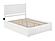 Nantucket Solid Wood King Platform Bed w/Footboard & Twin XL Trundle in White by AFI Furnishing