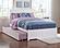 Nantucket Solid Wood King Platform Bed w/Footboard & Twin XL Trundle in White by AFI Furnishing