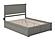 Nantucket Solid Wood King Platform Bed w/Footboard & Twin XL Trundle in Grey by AFI Furnishing