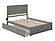 Nantucket Solid Wood King Platform Bed w/Footboard & Twin XL Trundle in Grey by AFI Furnishing