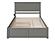 Nantucket Solid Wood King Platform Bed w/Footboard & Twin XL Trundle in Grey by AFI Furnishing