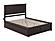 Madison Solid Wood King Platform Bed w/Footboard & Twin XL Trundle in Espresso by AFI Furnishing