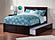 Madison Solid Wood King Platform Bed w/Footboard & Twin XL Trundle in Espresso by AFI Furnishing