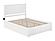 Madison Solid Wood King Platform Bed w/Footboard & Twin XL Trundle in White by AFI Furnishing