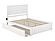 Madison Solid Wood King Platform Bed w/Footboard & Twin XL Trundle in White by AFI Furnishing