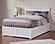Madison Solid Wood King Platform Bed w/Footboard & Twin XL Trundle in White by AFI Furnishing