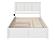Madison Solid Wood King Platform Bed w/Footboard & Twin XL Trundle in White by AFI Furnishing