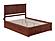 Madison Solid Wood King Platform Bed w/Footboard & Twin XL Trundle in Walnut by AFI Furnishing