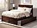 Madison Solid Wood King Platform Bed w/Footboard & Twin XL Trundle in Walnut by AFI Furnishing