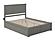 Madison Solid Wood King Platform Bed w/Footboard & Twin XL Trundle in Grey by AFI Furnishing